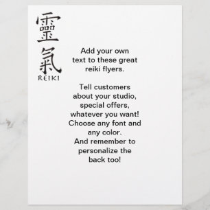 Reiki-Symbol in Schwarz Flyer
