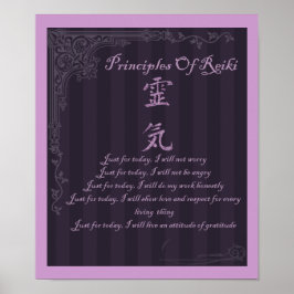 Reiki-Symbolprinzipien für heute Poster