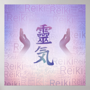 Reiki Symbols - sanft lila Poster
