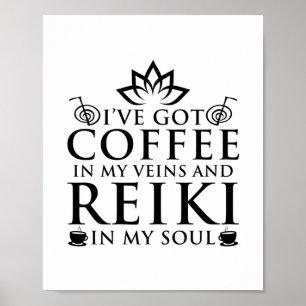 Reiki und Kaffee Reiki Master Esoteric Reiki Ges Poster