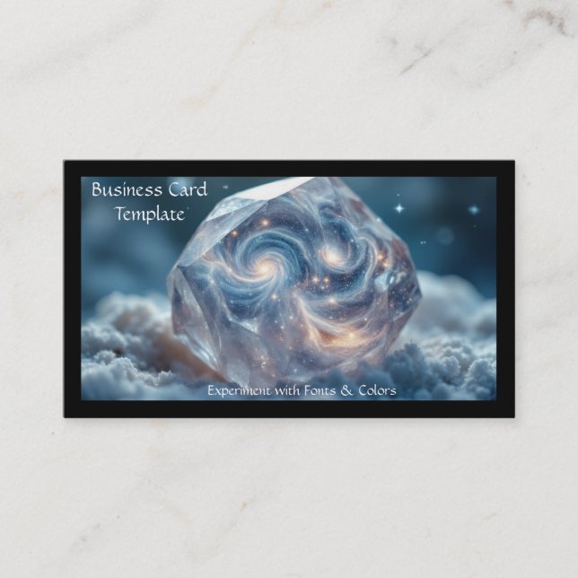Reiki Universe Crystal Energy Business Card Visitenkarte (Vorderseite)