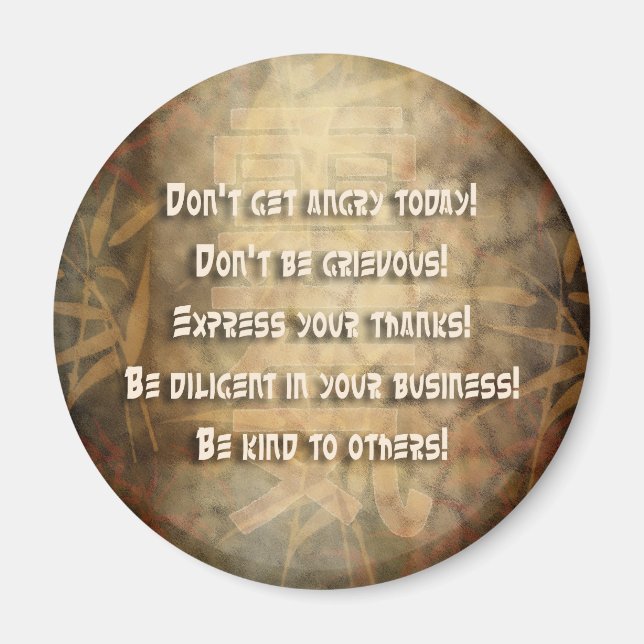 REIKI Usui Grundsätze Magnet (Vorne)