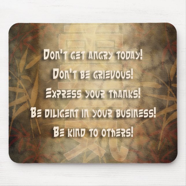 REIKI Usui Grundsätze Mousepad (Vorne)