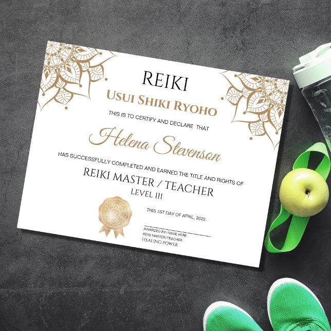 Reiki Yoga-Abschlusszeugnis (Von Creator hochgeladen)