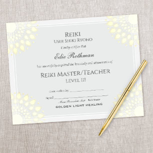 Reiki Yoga-Abschlusszeugnis