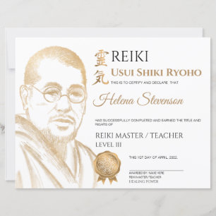 Reiki Yoga-Abschlusszeugnis