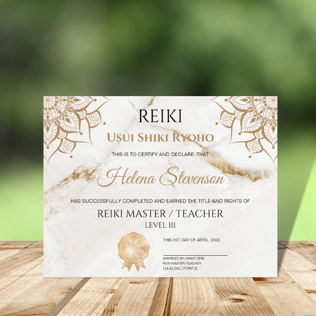 Reiki Yoga Certificate of Completion (Von Creator hochgeladen)