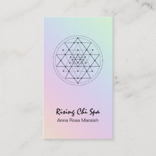 *~* Reiki Yoga Rainbow Sacred Geometel Pastel Visitenkarte