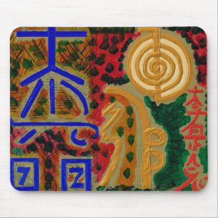 Reiki Zeichen für das Heilen des Glück-n Mousepad