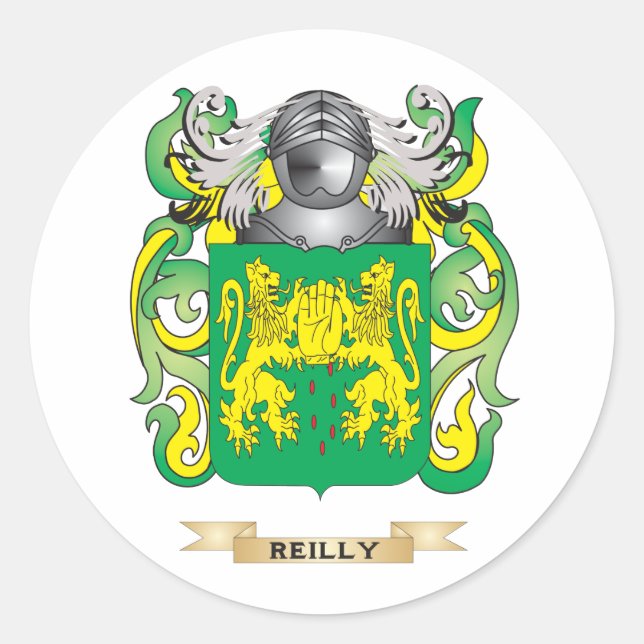 Reilly Coat of Arms (Familienwappen) Runder Aufkleber (Vorderseite)