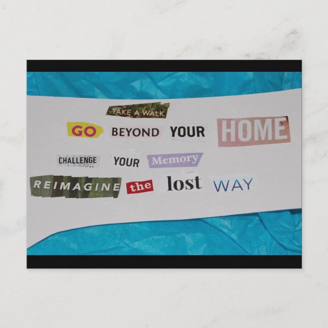 Reimagine der verlorene Weg Postkarte (Vorderseite)