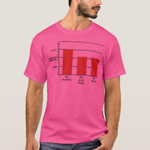 Reime auf graue Haare Balkendiagramm retro T-Shirt