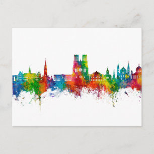 Reims France Skyline Postkarte