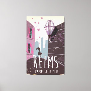 Reims Frankreich Stadt Reiseplakat Leinwanddruck