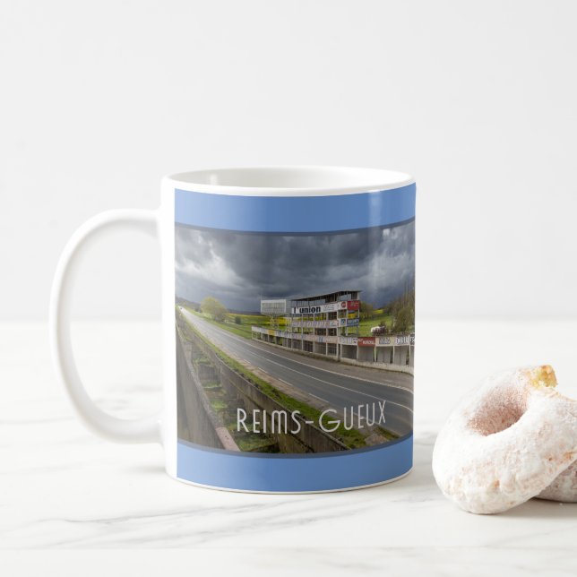 Reims-Gueux Race Circuit, Frankreich Kaffeetasse (Mit Donut)