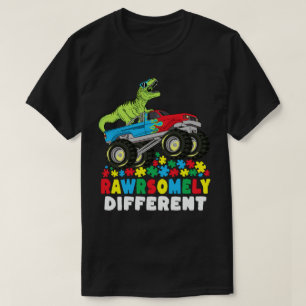 Rein anders als der Rex Monster Truck Autismus T-Shirt