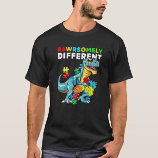 Rein anders Dinosaurier Dino Autism Awarenes T-Shirt