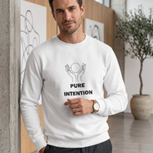 Rein ästhetischer weißer Crewneck Sweatshirt