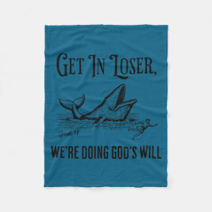 Rein mit, wir tun Gottes Willen lustiger christlic Fleecedecke