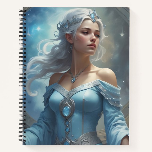 Reina de Azul y Plata Notizbuch (Vorderseite)