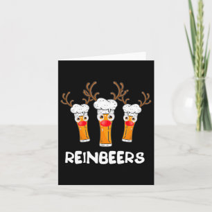 Reinbeers Funny Reindeer Beer Christmas Drink X Karte