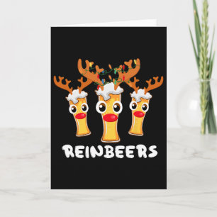 Reinbeers Lustiges Rentier Bier Weihnachten Trinke Karte
