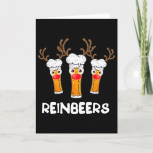 Reinbeers Lustiges Rentier Bier Weihnachts Trinken Karte