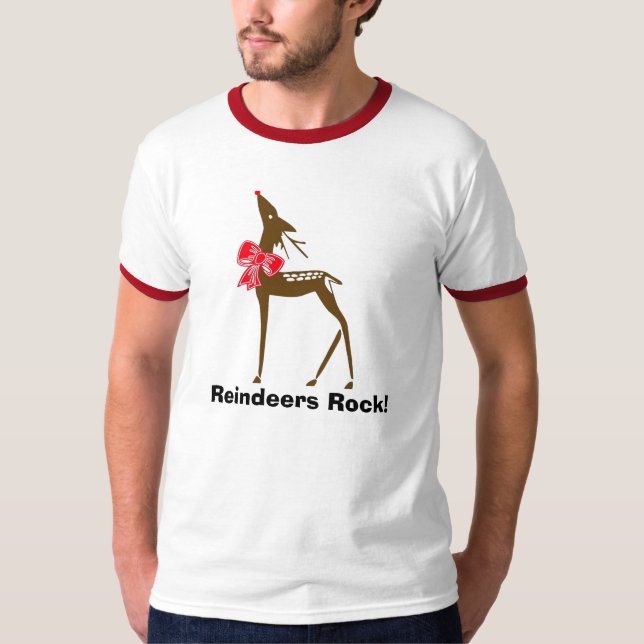 Reindeer-1, Ren-Felsen! T-Shirt (Vorderseite)