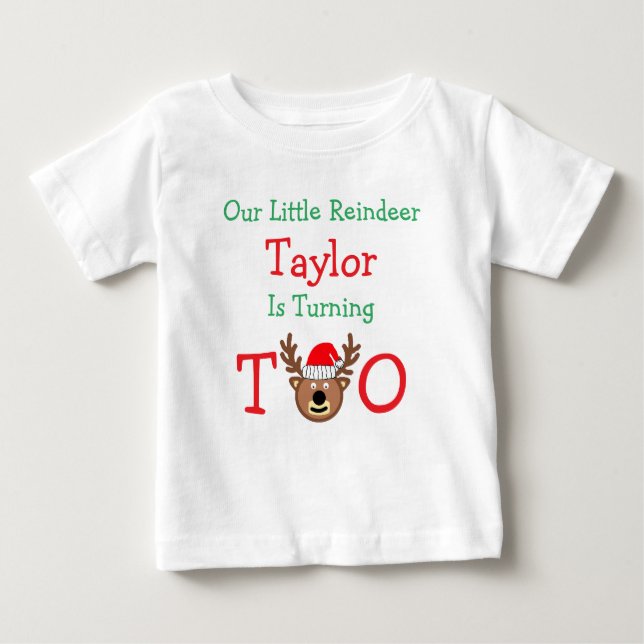 Reindeer 2. Geburtstag Baby T-shirt (Vorderseite)
