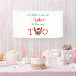 Reindeer 2. Geburtstag Banner