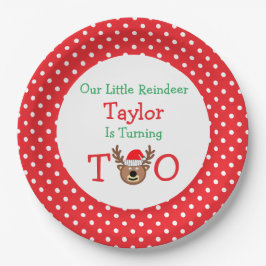 Reindeer 2. Geburtstag Pappteller