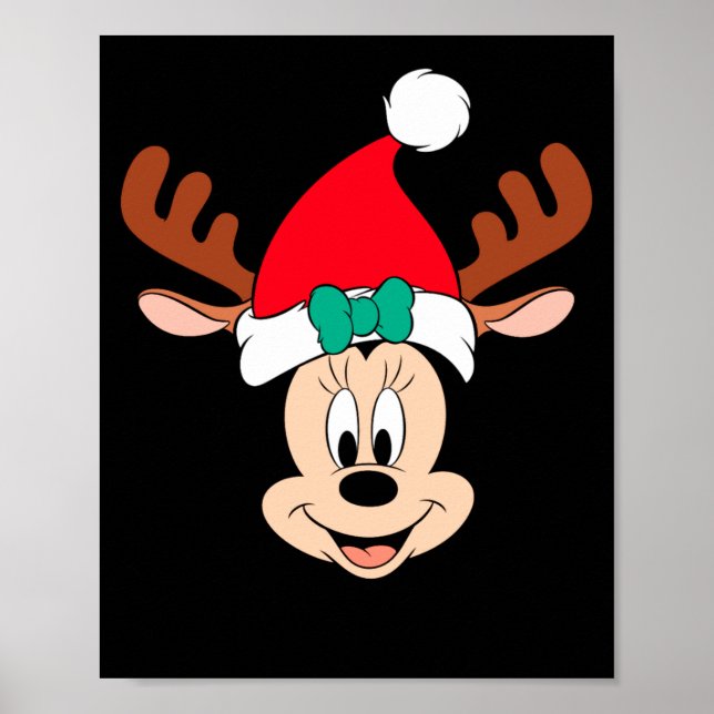 Reindeer Antlers Santa Hat  Poster (Vorne)