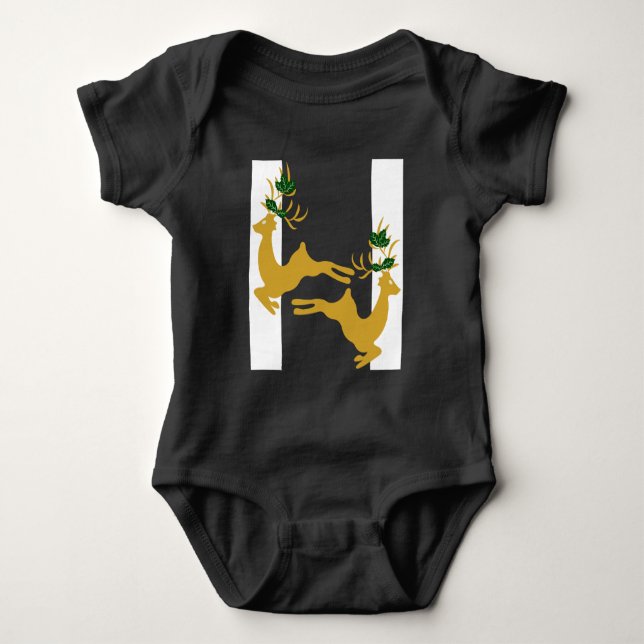 Reindeer Baby Strampler (Vorderseite)