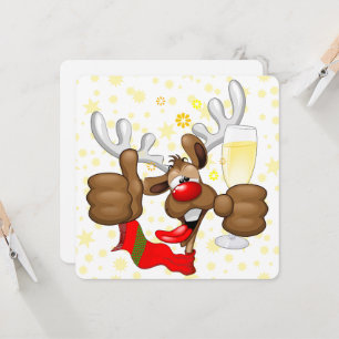 Reindeer Betrunken Funny Christmas Character