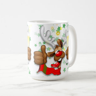 Reindeer Betrunken Funny Christmas Character Kaffeetasse