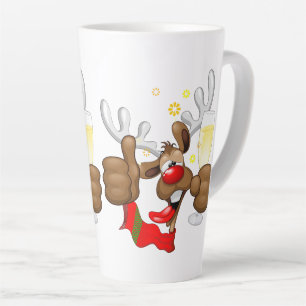 Reindeer Betrunken Funny Christmas Character Milchtasse