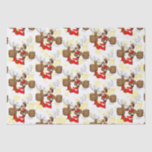 Reindeer Betrunken Funny Christmas Character Seidenpapier<br><div class="desc">Funny Christmas Rentier Cartoon Charakter,  sieht wirklich Betrunken und groggy,  nach dem Party,  mit noch ein Glas mit Champagner auf der Pfote und mit Daumen up. Original Vector Grafik Copyright BluedarkArt The ChameleonArt.</div>