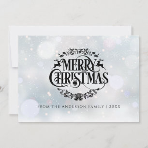 Reindeer Botanical Wreath Frohe Weihnachten