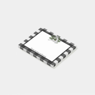 Reindeer Buffalo Kariert Personalisiert Post-it Klebezettel