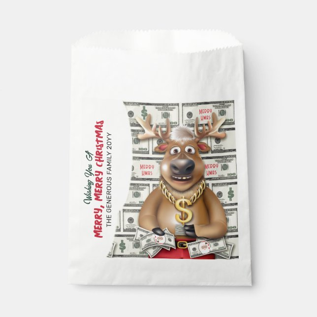 Reindeer Cash Money Geschenktütchen (Vorderseite)