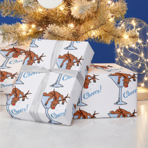 Reindeer Cheers Geschenkpapier