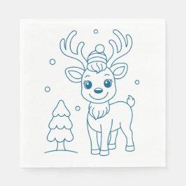reindeer christmas art serviette