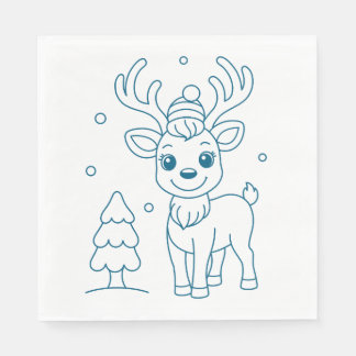 reindeer christmas art serviette
