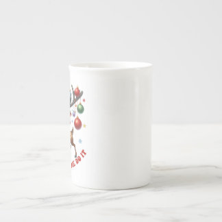 Reindeer Christmas Cartoon Prozellantasse