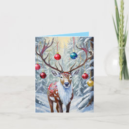 Reindeer Christmas Feiertagskarte