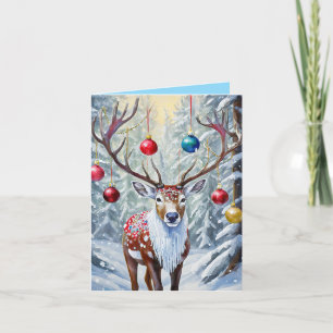 Reindeer Christmas Feiertagskarte