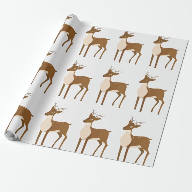 Reindeer Christmas Geschenkpapier (Ungerollt)