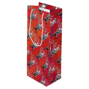 Reindeer Christmas Geschenktüte Für Weinflaschen