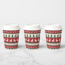 Reindeer Christmas Paper Cup