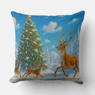 Reindeer Christmas Pillow Kissen
